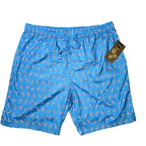 Men's Smonty Flamingo Print Board Shorts